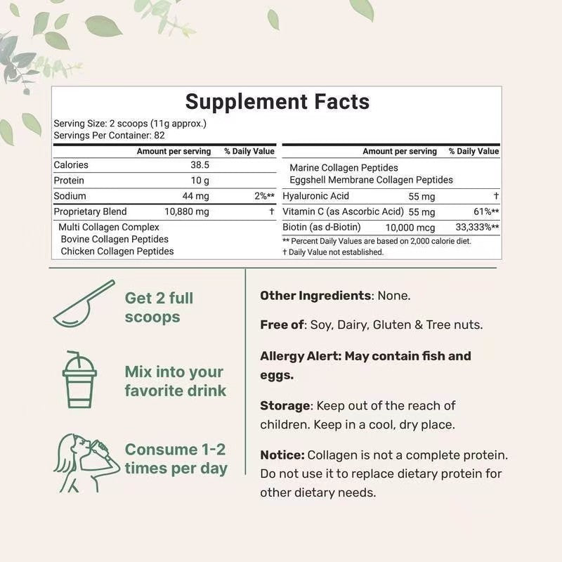 Pure Collagen Peptides Powder 20oz