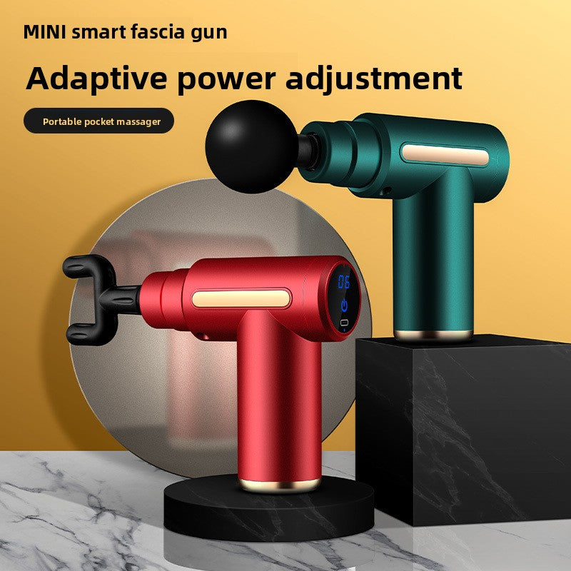 Portable Electric Fascia Muscle Massage Gun with 4 Heads for Deep Tissue Relaxation