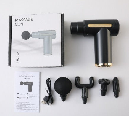 Portable Electric Fascia Muscle Massage Gun with 4 Heads for Deep Tissue Relaxation