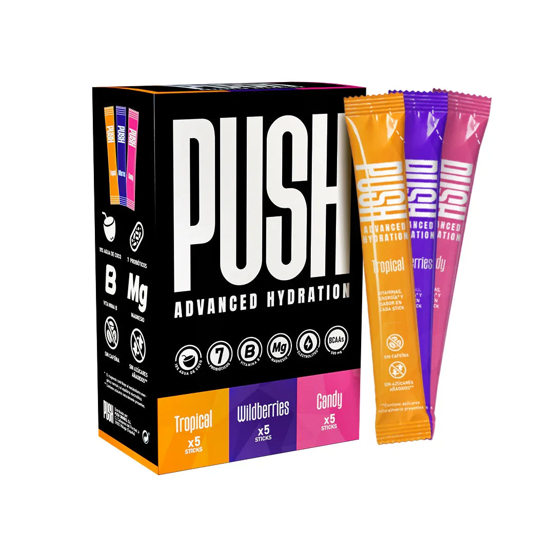 HydrateZero-style electrolyte stick packs — multi-flavor box