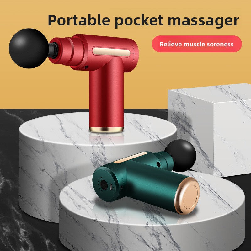 Portable Electric Fascia Muscle Massage Gun with 4 Heads for Deep Tissue Relaxation
